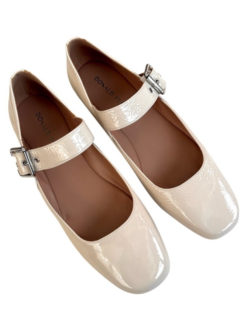 Like New Donald J. Pliner Leather Liane Mary Jane Flats Foam Size 10 Retail $188